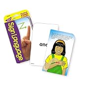 TREND ENTERPRISES POCKET FLASH CARDS SIGN LANGUAGE3 X 5 56 TWO-SIDED CARDS