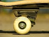 Wallmonkeys Peel and Stick Wall Decals - Old Skate Board in Hot Summer Day. Blur Background - Removable Graphic