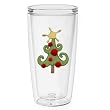 Whimsical Christmas Tree 16 oz Insulated Beverage Tumbler, Clear