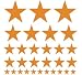 Set of 30 - Nut Brown Stars Vinyl Wall Graphic Decals Stickers