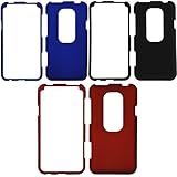 GTMax Hard Rubber Protector Cover Cases ( Black, Red, Blue ) For Sprint HTC ....