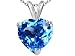 2.00 cttw Genuine Blue Topaz Heart Pendant in 14k White Gold LIFETIME WARRANTY