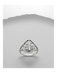 Tree Ring In 92.5 Sterling Silver