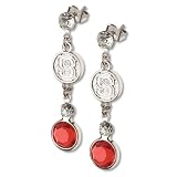 NC State Crystal Logo Earrings