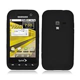 Solid Black Silicone Skin Gel Cover Case Samsung Conquer 4G D600