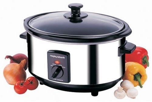 Morphy Richards 48710 Oval Slow Cooker Stainless Steel 3.5L