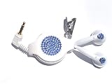ChicBuds Genuine Swarovski Crystals BLUE Retractable EARPHONES for Apple Ipods & Mp3