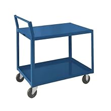 SPG GLD Gillis/Jarke Steel Service Cart, 2 Shelves, Gray, 1000 lbs Load Capacity, 31" Height