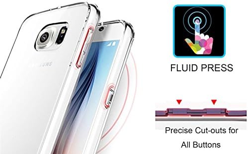 Galaxy S6 Case, Zek Crystal Clear Slim Hybrid Scratch Resistant Bumper Case with Clear Back Panel for Samsung Galaxy S6 (2015)