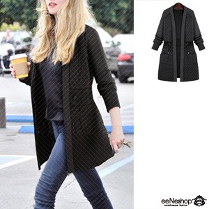 (イイネショップ) eeNeshop キルティング 切替 オープン コート