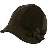 Cotton Summer Lace Soft Body Newsboy Cabby Cap Hat Black Cotton Summer Lace Soft Body Newsboy Cabby Cap Hat Black