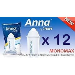 12 Anna Monomax Wasserfilter Kartuschen passend auch f�r Brita Classic, PearlCo