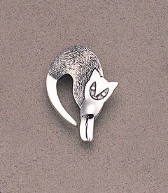 Abstract Arch Back Cat Pin