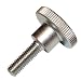 300 Stainless Steel Thumb Screw, Metric, Knurled Head, Thumb Drive, Flat Point, Plain Finish, Meets DIN 464 Specifications, Right Hand Threads, Made In US