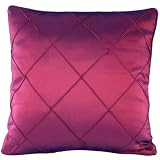 Silky Decorative Diamond Pattern Cushion Cover / Pillow Case - Violet Purple