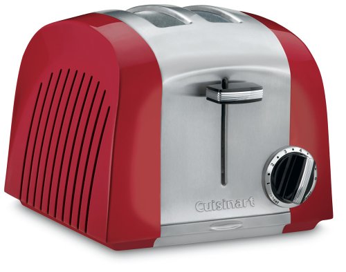 Cuisinart 2-slice Cast Metal Toaster, Red and Stainless Steel