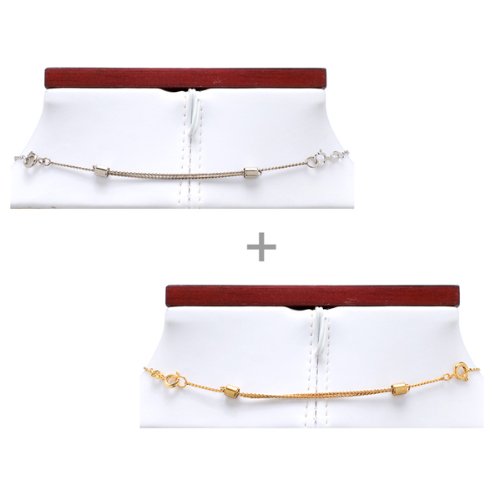 Gift Set: Adjustable Necklace Extenders - Silver and Gold