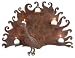 Iron candleholder, 'Proud as a Peacock'