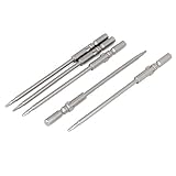 uxcell 磁気 六角スクリュードライバー ビット 電気　H1.5 ラウンドシャンク　 5本入り5mmx100mm