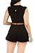 Pink Queen Women's Sexy V-Neck Sleeveless Short Jumpsuit Romper with Belt