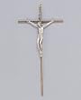 Fine All Metal Gold Tone Crucifix with Silver Tone Corpus - Wall Mount - 8'' in Height - IMPORTED FROM ITALY