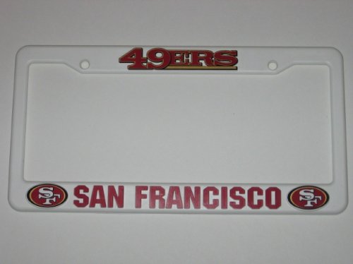 SAN FRANCISCO 49ERS Team Logo PLASTIC LICENSE PLATE FRAME