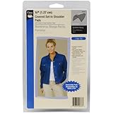 1/2" Covered Set-In W/Hook & Loop Tape Shoulder Pads-Black 2/Pkg