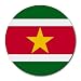 Suriname Flag Round Mouse Pad