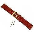 Watch Band Crocodile Grain Honey Brown Leather 18mm