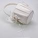 Micromall 2pcs Satin Rose Ribbon Flower Girl Basket for Wedding Party Ivory White