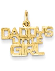 14K Yellow Gold Daddys Little Girl Charm