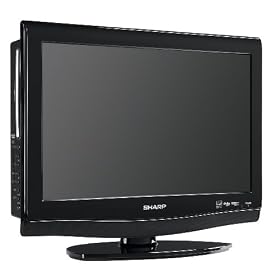 Sharp LC19DV27UT 19-Inch 720p LCD HDTV with Built-in DVD Player, Black