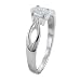 Sterling Silver Oval Cut Cz Bow Wedding Engagement Solitaire Ring