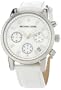 Michael Kors Quartz, Mother of Pearl Dial with White Leather Band - Womens Watch MK5049