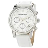 Michael Kors Quartz, Mother of Pearl Dial with White Leather Band - Womens Watch MK5049