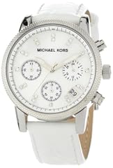 Price Should Be Buy While This Michael Kors Quartz, Mother of Pearl Dial with White Leather Band - Womens Watch MK5049 