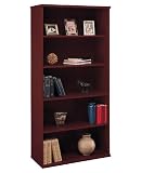 Open Double Bookcase In Mahogany Finish By Bush Furniture