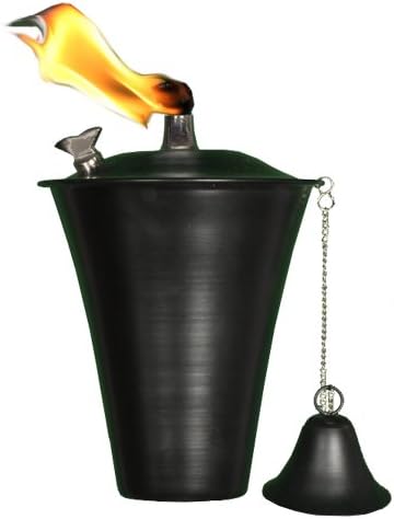 Kona Vintage Style Tabletop Tiki Torch with Snuffer - Black