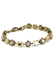 Sorrelli "Raw Sugar" Vintage Style Crystal Line Goldtone Bracelet