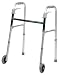 Lifestyle Mobility Aids Deluxe Dual Trigger Release Folding Walker with Wheels and Glide Tips, Laser Green