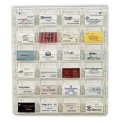 Business Card Holder (Clear) - 24 Pocket Wall Mount Display