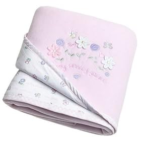 Koala Baby - Reversible Fleece Baby Blanket - Pink - Pretty Garden