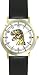 Tyrannosaurus Rex - T Rex - Head Shot Dinosaur Animal - WATCHBUDDY&reg; DELUXE TWO-TONE THEME WATCH - Arabic Numbers - Black Leather Strap-Women's Size-Small