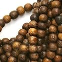 Round Wood Beads Brown 6-6.5mm /16 Inch Strand