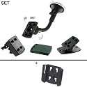 Alternatives Befestigungsset 5in1 für TomTom One 1. Generation / 1st generation zB 4N00.001 , KFZ Halterung, Lüfteradapter Vent Mount, Adapter mit 360° Gelenksockel, Adapterplatte, Frontscheibenhalterung, Lüfterhalterung