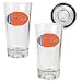 Charlotte Bobcats NBA 2pc Pint Ale Glass Set with Basketball Bottom - Oval Logo by Great American Products