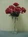 Tanday #20242 Red Carnation Silk Flower Bush with 7 Blooms