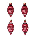North Carolina State 4-Pk Ornament Set