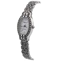 Geneva Platinum Marcasite Rimmed Fashion Watch