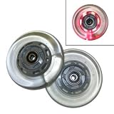 Set of 2 Light Up Kick Scooter 100 mm Replacement Wheels w/